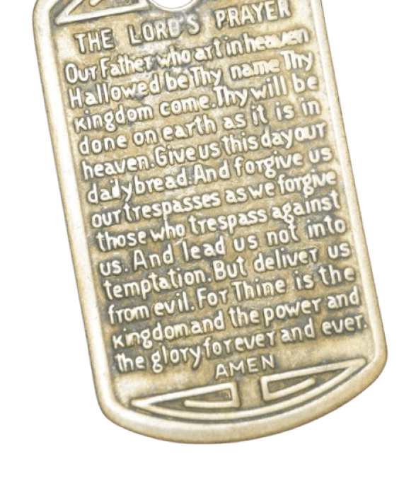 MEDAILLE RELIGIEUSE THE LORD'S PRAYER DOG TAG