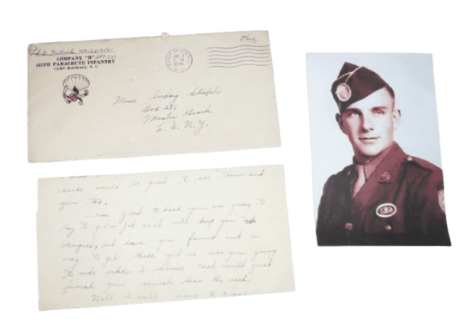 LETTRE T/5 DAVID HETTRICK 13TH AIRBORNE 515TH PIR