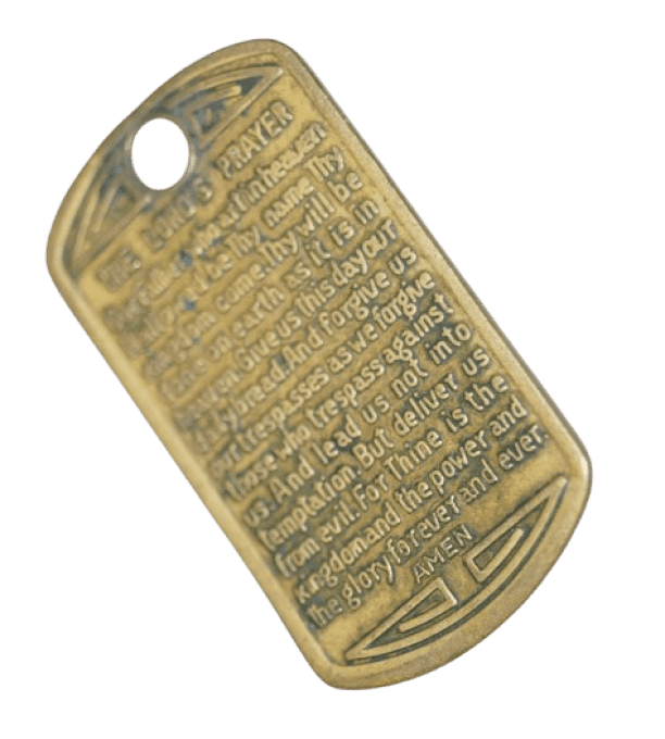 MEDAILLE RELIGIEUSE THE LORD'S PRAYER DOG TAG