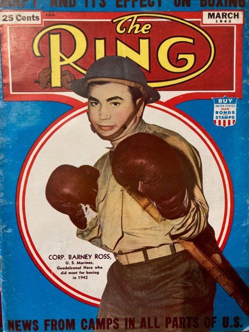 MAGAZINE BOXE THE RING 1943 "BUY WAR BONDS"