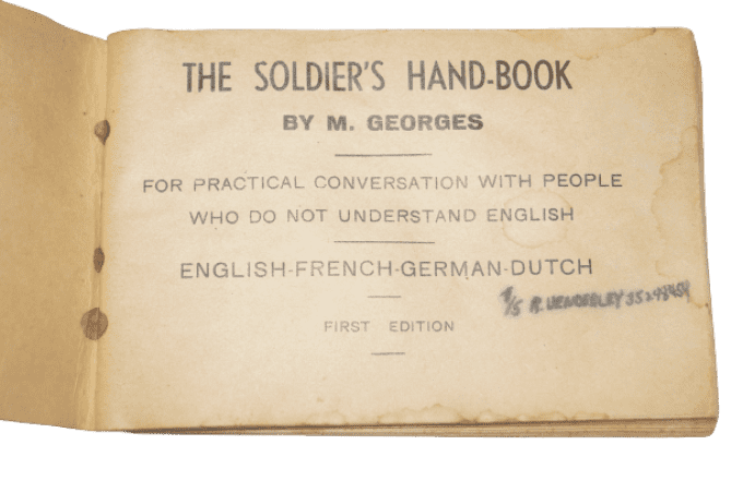 GUIDE CONVERSATION SOLDIER'S HANDBOOK T/5 VENDERLEY 