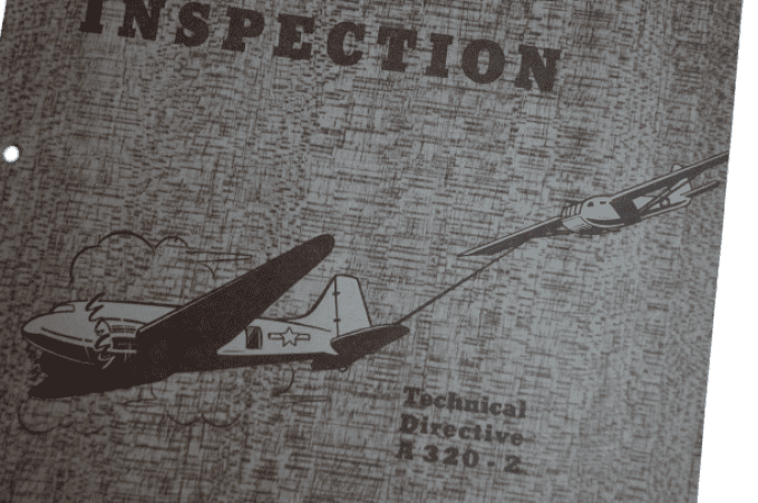 MANUEL USAAF WOOD INSPECTION PLANEUR 1944