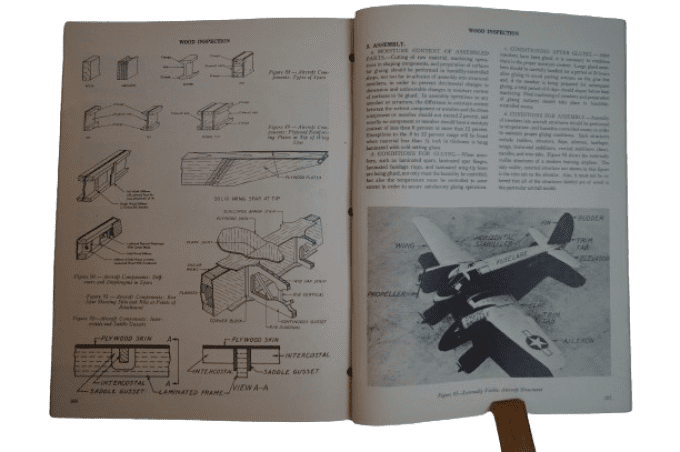 MANUEL USAAF WOOD INSPECTION PLANEUR 1944