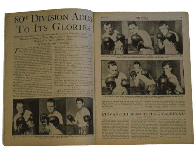 MAGAZINE BOXE THE RING 1943 "BUY WAR BONDS"