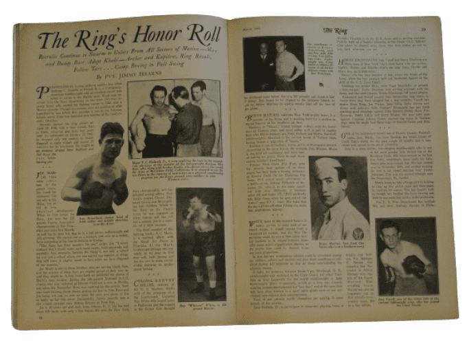 MAGAZINE BOXE THE RING 1943 "BUY WAR BONDS"