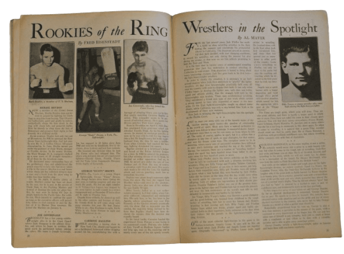 MAGAZINE BOXE THE RING 1943 "BUY WAR BONDS"