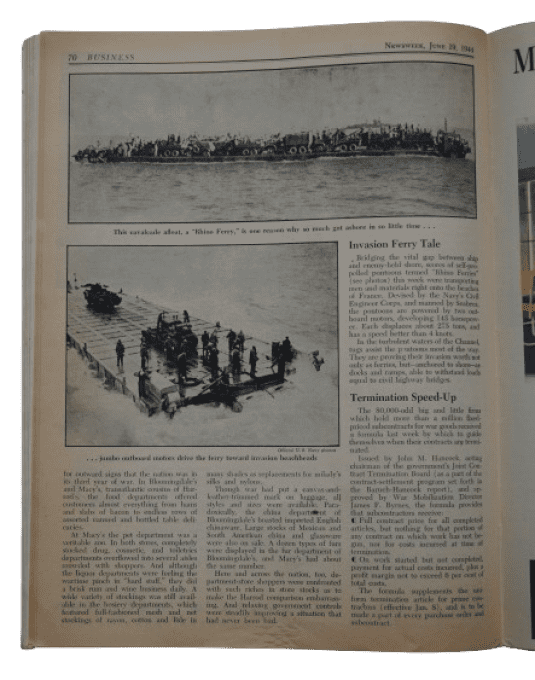 MAGAZINE NEWSWEEK 19 JUIN 1944 AIRBORNE NORMANDIE