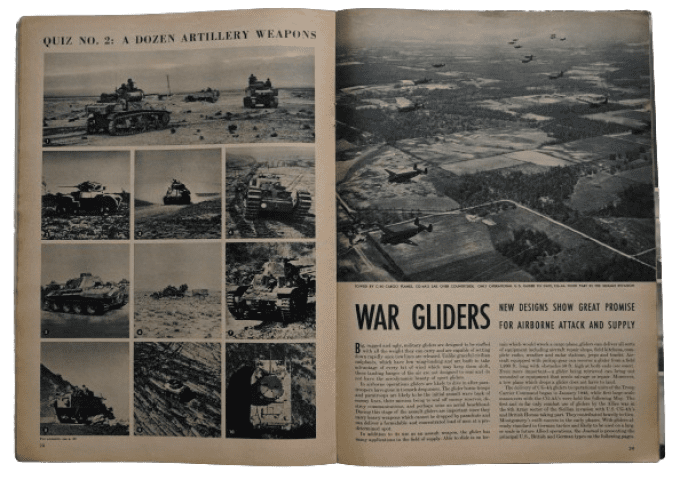 MAGAZINE US ARMY-NAVY RECONNAISSANCE AVRIL 1944 PLANEURS