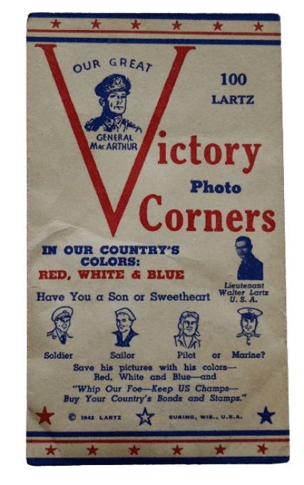 POCHETTE VICTORY PHOTO CORNERS 1942 BUY WAR BONDS