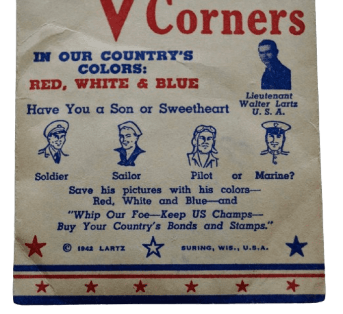 POCHETTE VICTORY PHOTO CORNERS 1942 BUY WAR BONDS