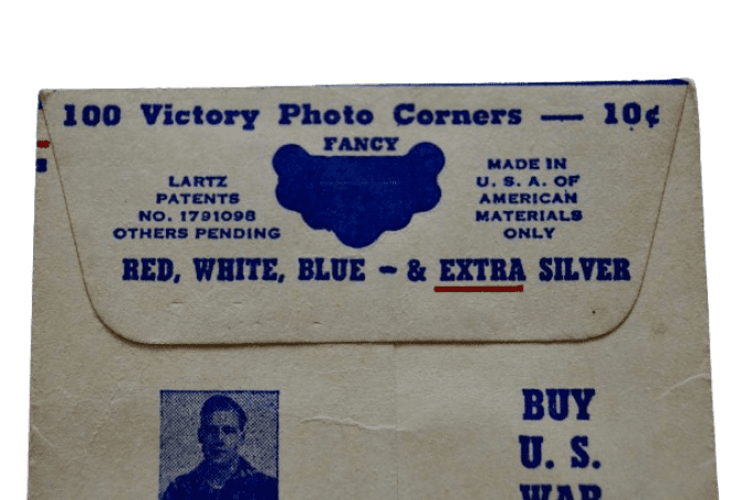 POCHETTE VICTORY PHOTO CORNERS 1942 BUY WAR BONDS