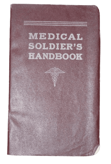 MANUEL MEDICAL SOLDIER'S HANDBOOK 1942 PVT GOLDSBERRY