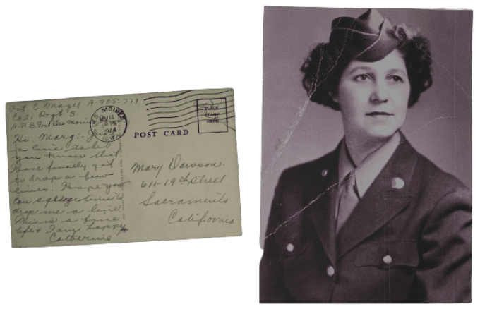 CARTE WAC FORT DES MOINES PVT CATHERINE MAGEL