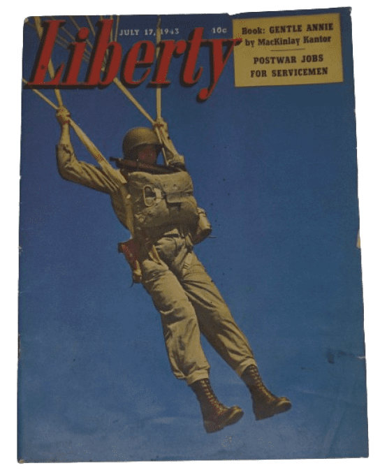 LIBERTY MAGAZINE 1943 PARACHUTISTE AIRBORNE