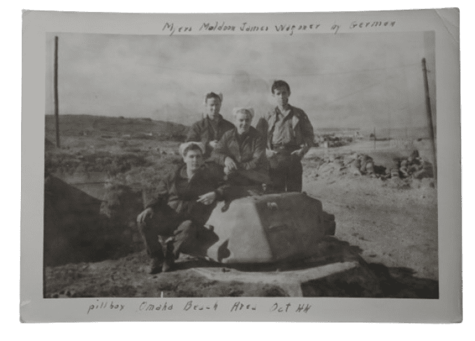 LETTRE ET PHOTOS OMAHA BEACH COMMAND 1944