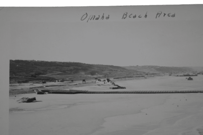 LETTRE ET PHOTOS OMAHA BEACH COMMAND 1944