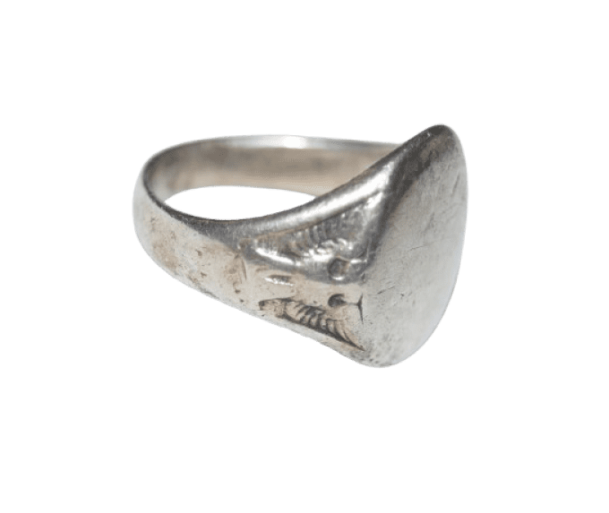 BAGUE US ARMY CHEVALIERE STERLING