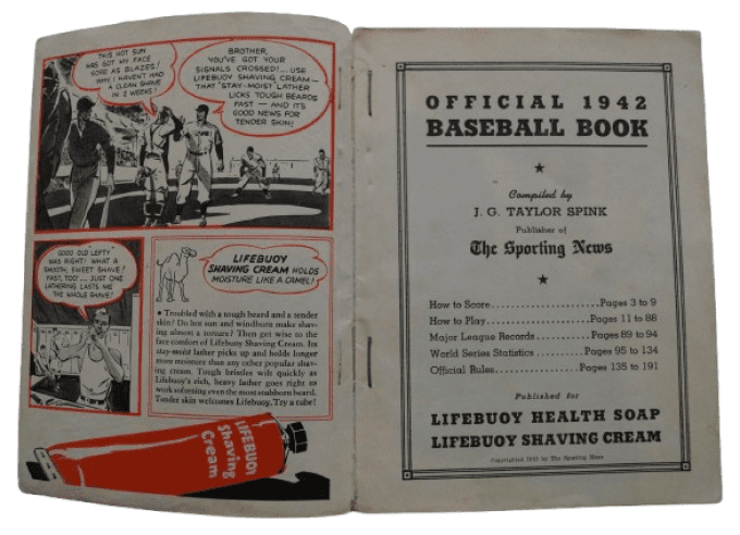 GUIDE BASEBALL LIFEBUOY 1942 